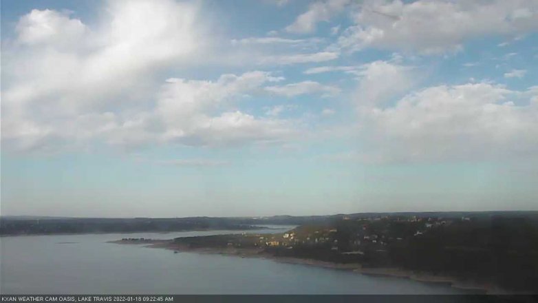Lake Travis webcam, January 18, 2022 9:25 AM CT