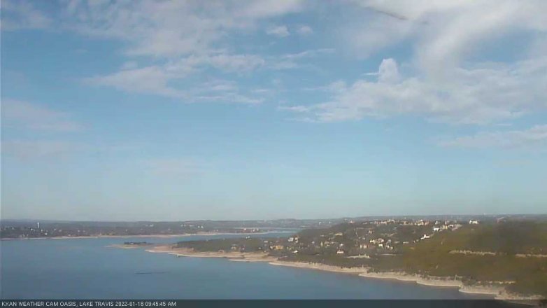 Lake Travis webcam, January 18, 2022 9:45 AM CT