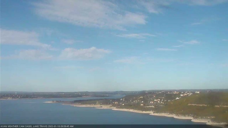 Lake Travis webcam, January 18, 2022 10:00 AM CT