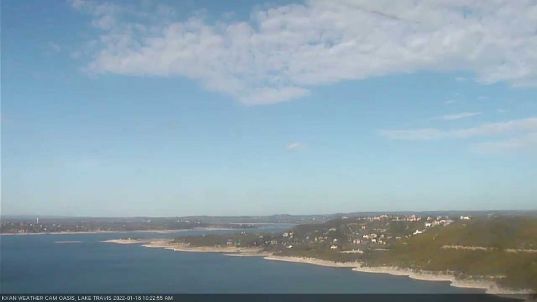 Lake Travis webcam, January 18, 2022 10:25 AM CT