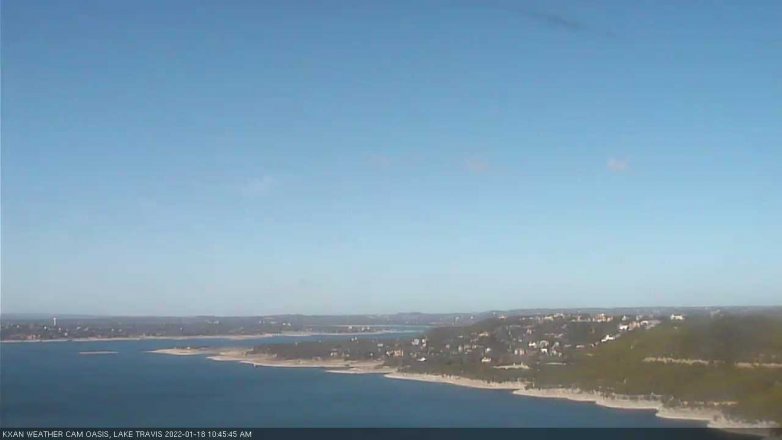 Lake Travis webcam, January 18, 2022 10:45 AM CT