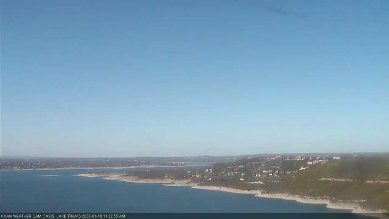 Lake Travis webcam, January 18, 2022 11:25 AM CT