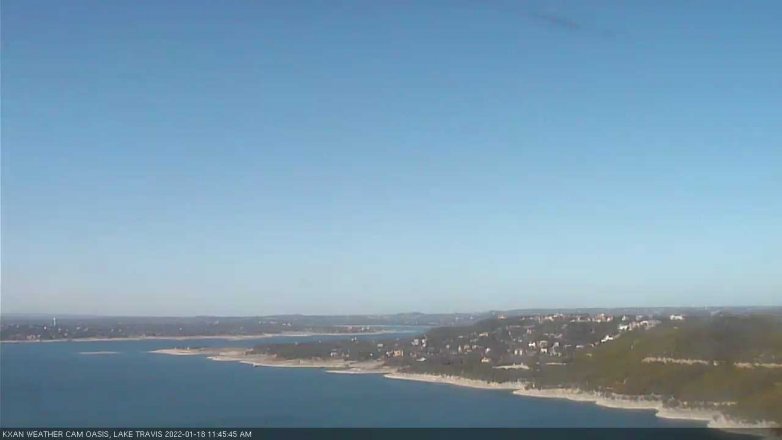 Lake Travis webcam, January 18, 2022 11:45 AM CT