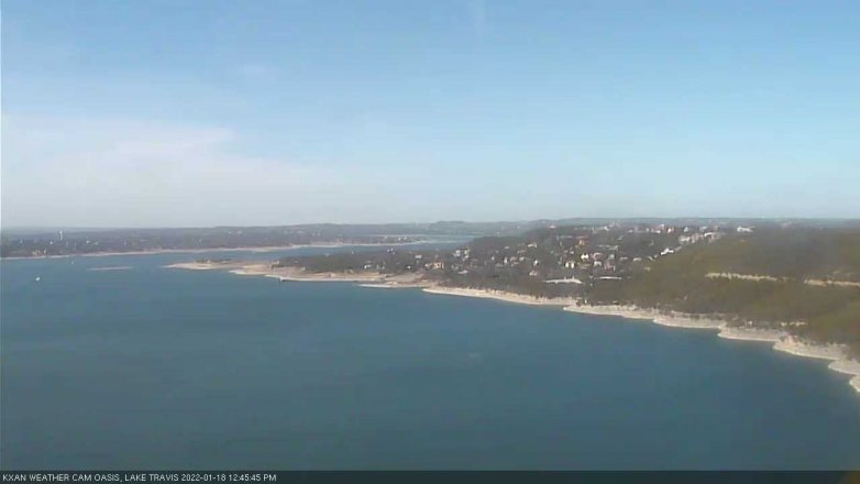 Lake Travis webcam, January 18, 2022 12:45 PM CT