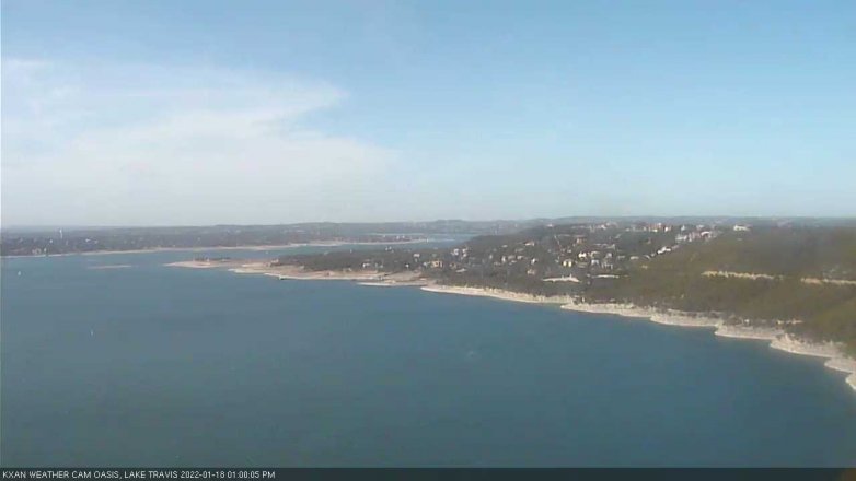 Lake Travis webcam, January 18, 2022 1:00 PM CT