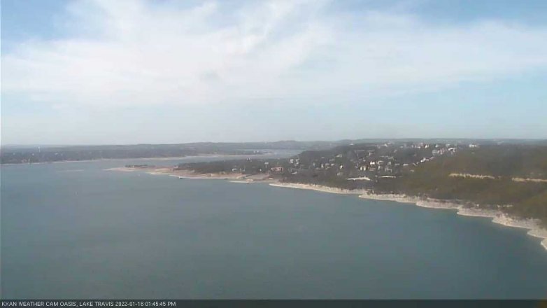 Lake Travis webcam, January 18, 2022 1:45 PM CT
