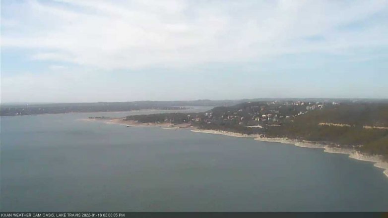 Lake Travis webcam, January 18, 2022 2:00 PM CT