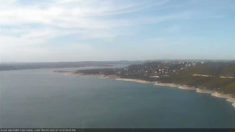 Lake Travis webcam, January 18, 2022 3:00 PM CT