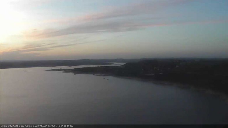 Lake Travis webcam, January 18, 2022 6:00 PM CT