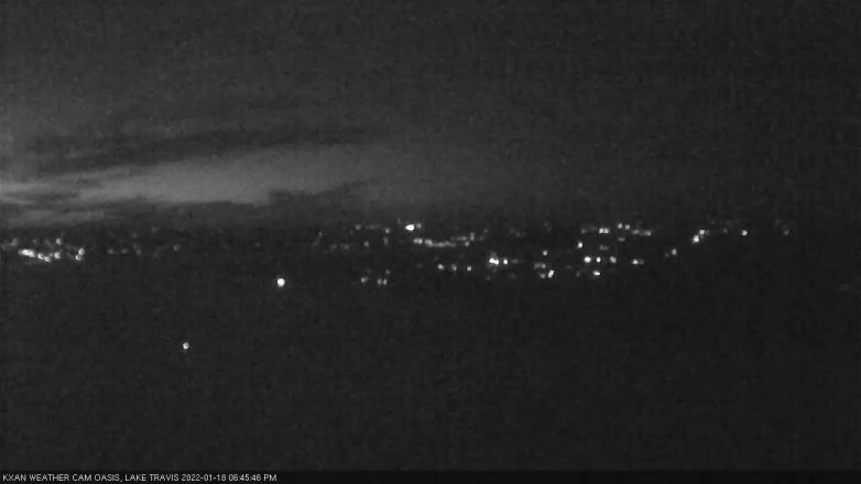 Lake Travis webcam, January 18, 2022 6:45 PM CT