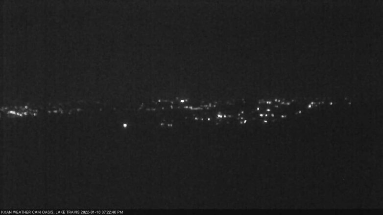 Lake Travis webcam, January 18, 2022 7:25 PM CT