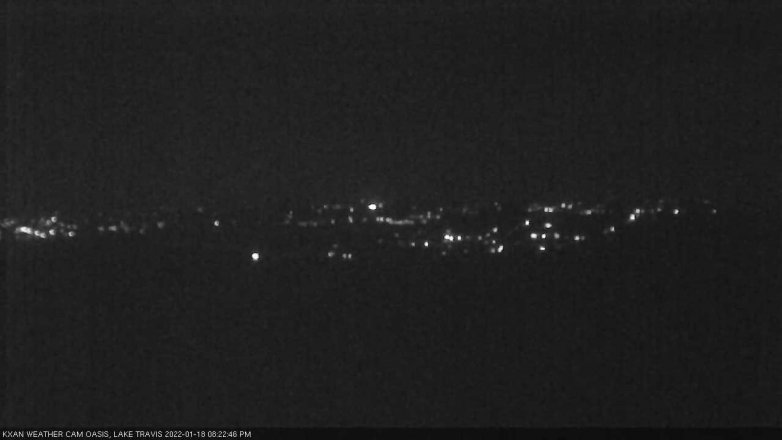 Lake Travis webcam, January 18, 2022 8:25 PM CT