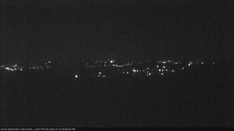 Lake Travis webcam, January 18, 2022 8:45 PM CT