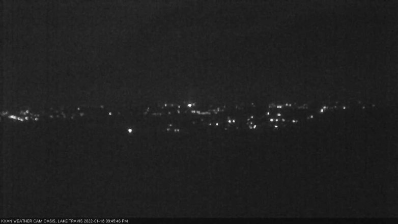 Lake Travis webcam, January 18, 2022 9:45 PM CT