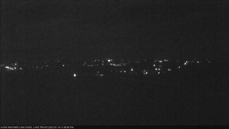 Lake Travis webcam, January 18, 2022 11:45 PM CT