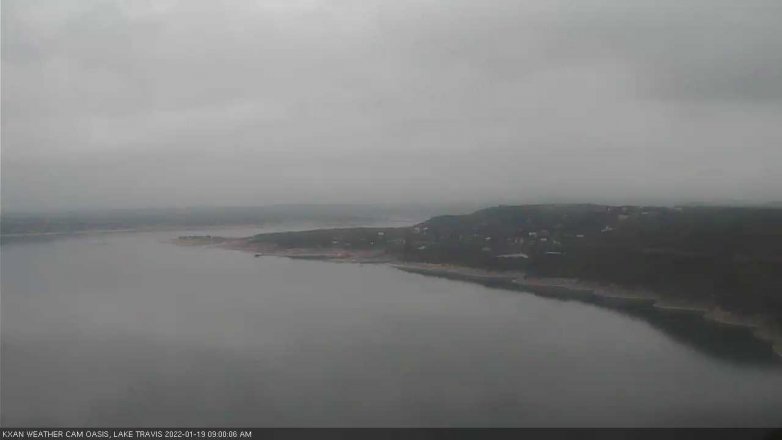 Lake Travis webcam, January 19, 2022 9:00 AM CT