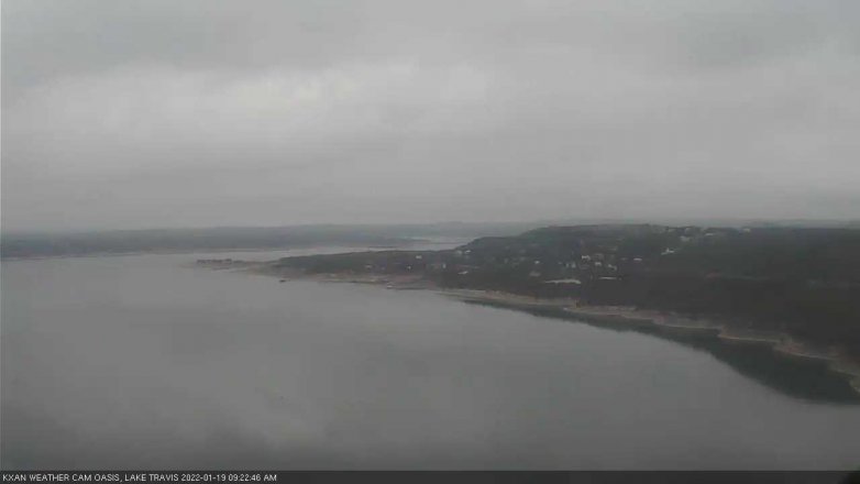 Lake Travis webcam, January 19, 2022 9:25 AM CT