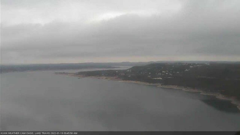 Lake Travis webcam, January 19, 2022 9:45 AM CT