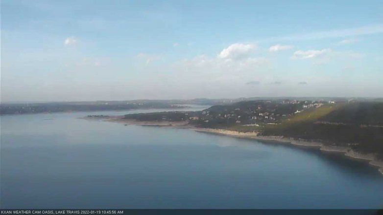 Lake Travis webcam, January 19, 2022 10:45 AM CT