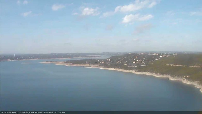 Lake Travis webcam, January 19, 2022 11:25 AM CT