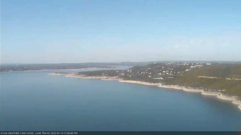 Lake Travis webcam, January 19, 2022 12:00 PM CT