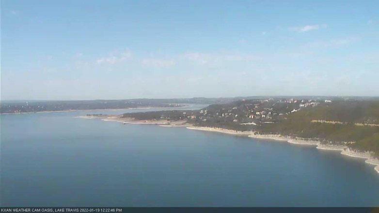 Lake Travis webcam, January 19, 2022 12:25 PM CT