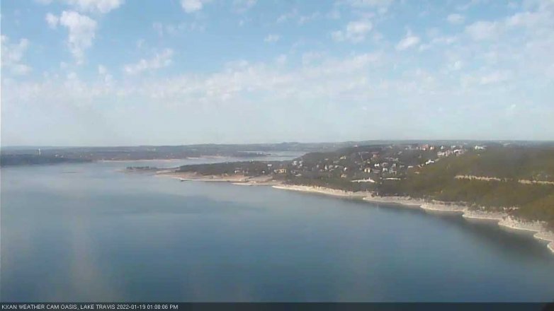 Lake Travis webcam, January 19, 2022 1:00 PM CT