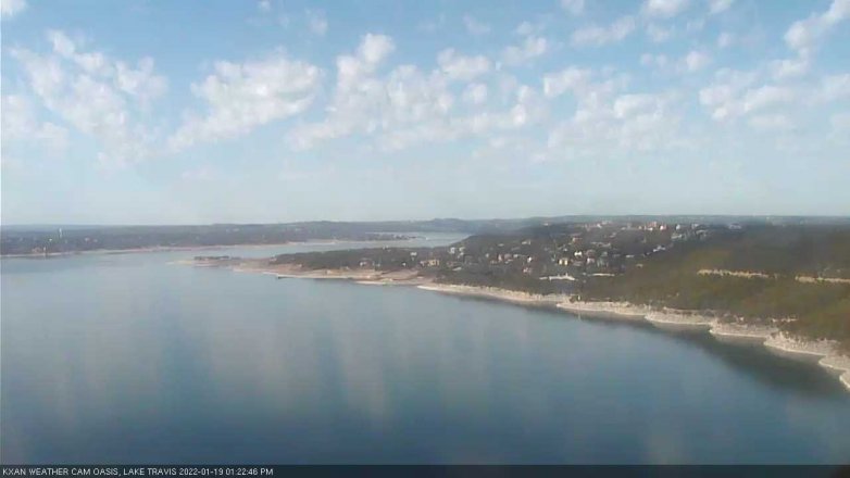 Lake Travis webcam, January 19, 2022 1:25 PM CT
