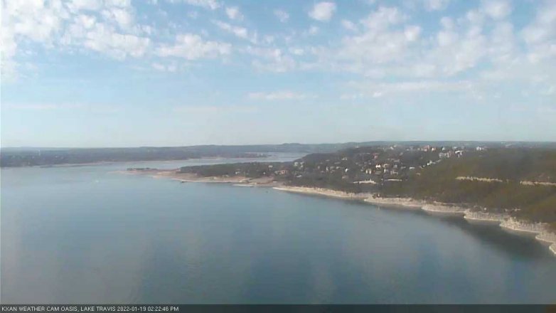 Lake Travis webcam, January 19, 2022 2:25 PM CT