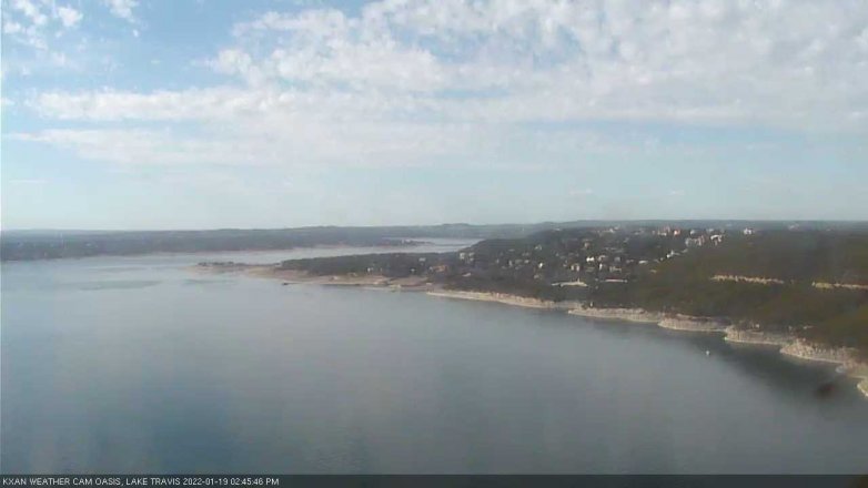 Lake Travis webcam, January 19, 2022 2:45 PM CT