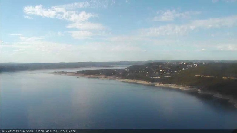 Lake Travis webcam, January 19, 2022 3:25 PM CT