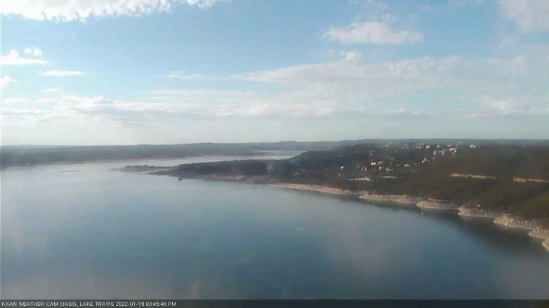 Lake Travis webcam, January 19, 2022 3:45 PM CT