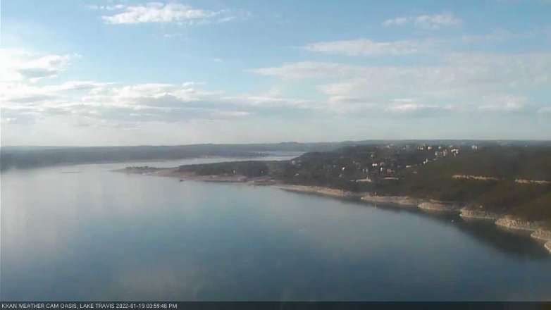 Lake Travis webcam, January 19, 2022 4:00 PM CT