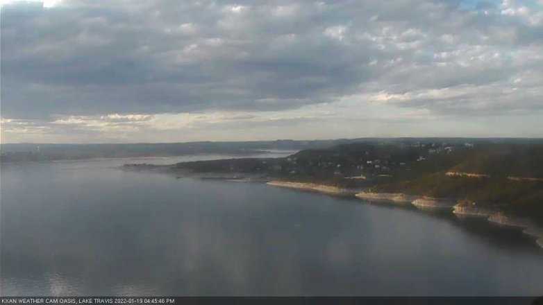Lake Travis webcam, January 19, 2022 4:45 PM CT