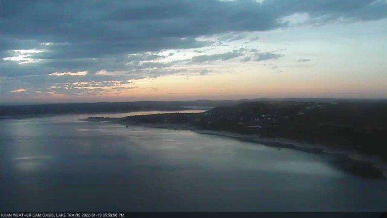 Lake Travis webcam, January 19, 2022 6:00 PM CT