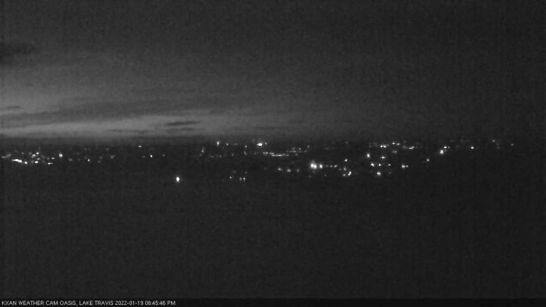 Lake Travis webcam, January 19, 2022 6:45 PM CT