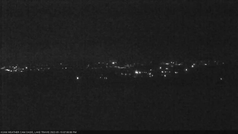 Lake Travis webcam, January 19, 2022 7:00 PM CT
