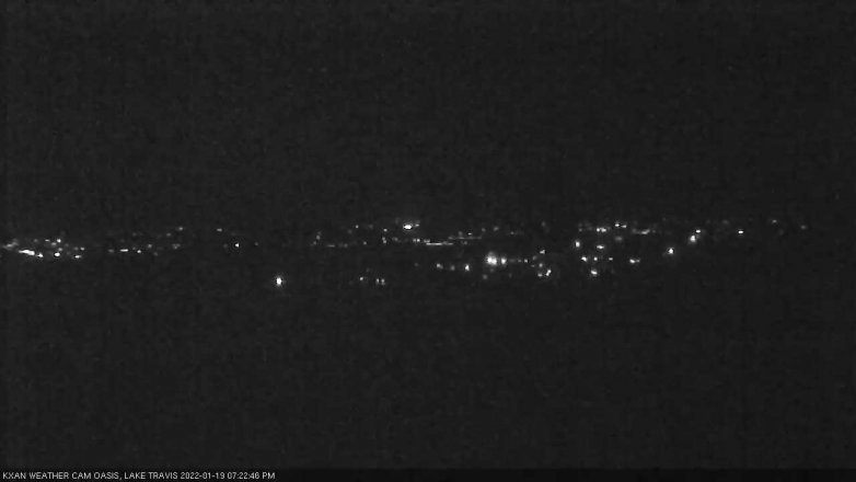 Lake Travis webcam, January 19, 2022 7:25 PM CT