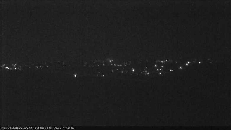 Lake Travis webcam, January 19, 2022 10:25 PM CT