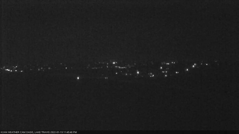 Lake Travis webcam, January 19, 2022 11:45 PM CT