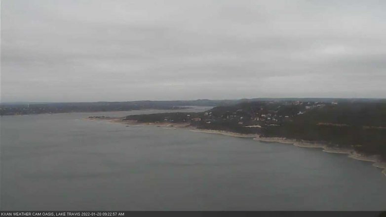 Lake Travis webcam, January 20, 2022 9:25 AM CT