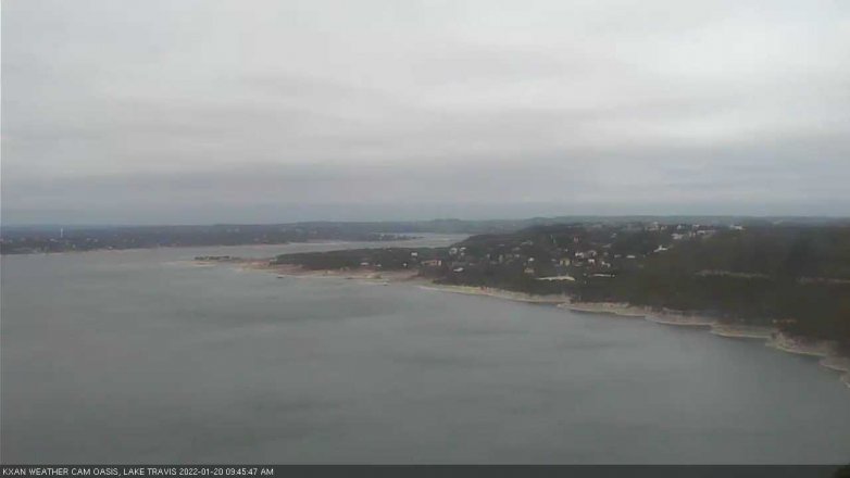 Lake Travis webcam, January 20, 2022 9:45 AM CT