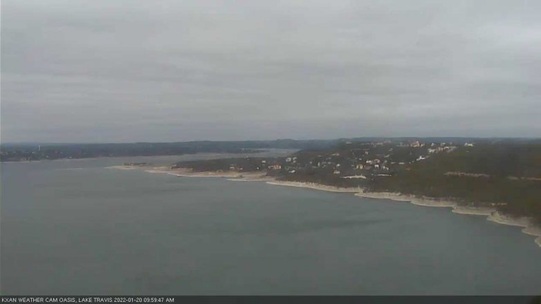 Lake Travis webcam, January 20, 2022 10:00 AM CT