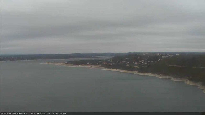 Lake Travis webcam, January 20, 2022 10:45 AM CT