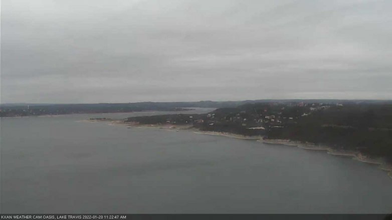Lake Travis webcam, January 20, 2022 11:25 AM CT