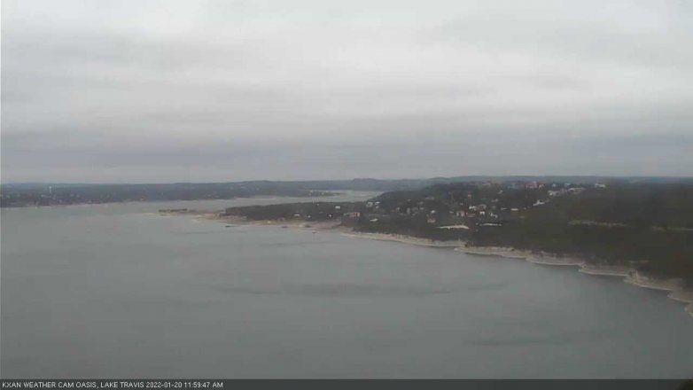 Lake Travis webcam, January 20, 2022 12:00 PM CT