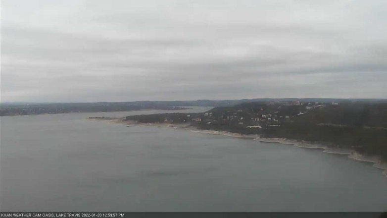 Lake Travis webcam, January 20, 2022 1:00 PM CT