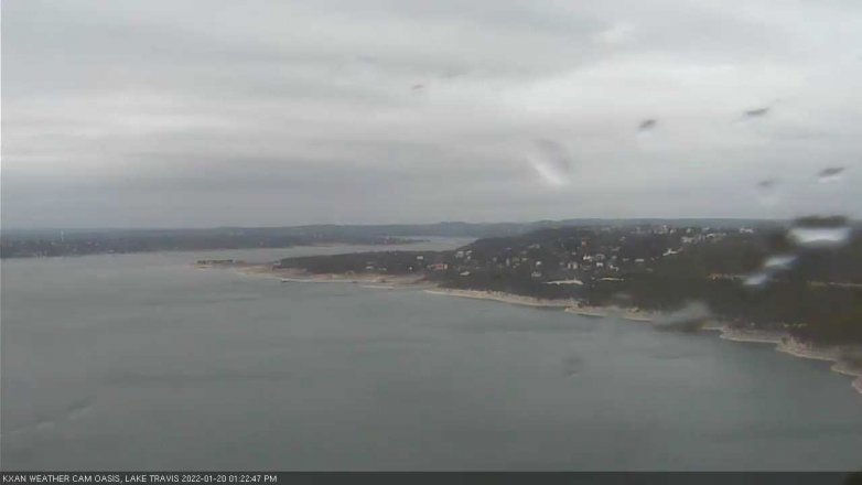 Lake Travis webcam, January 20, 2022 1:25 PM CT