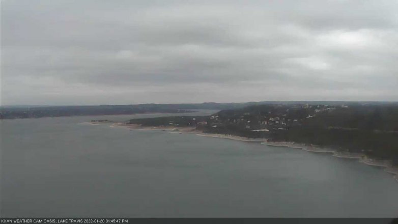 Lake Travis webcam, January 20, 2022 1:45 PM CT
