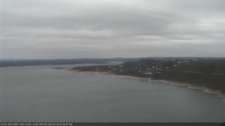 Lake Travis webcam, January 20, 2022 2:00 PM CT